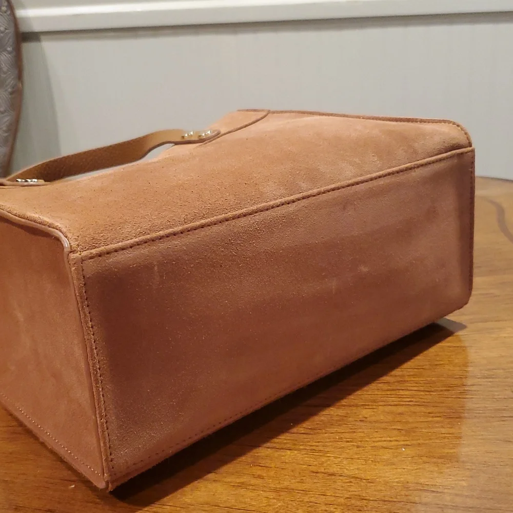 Mark & Graham caramel suede
